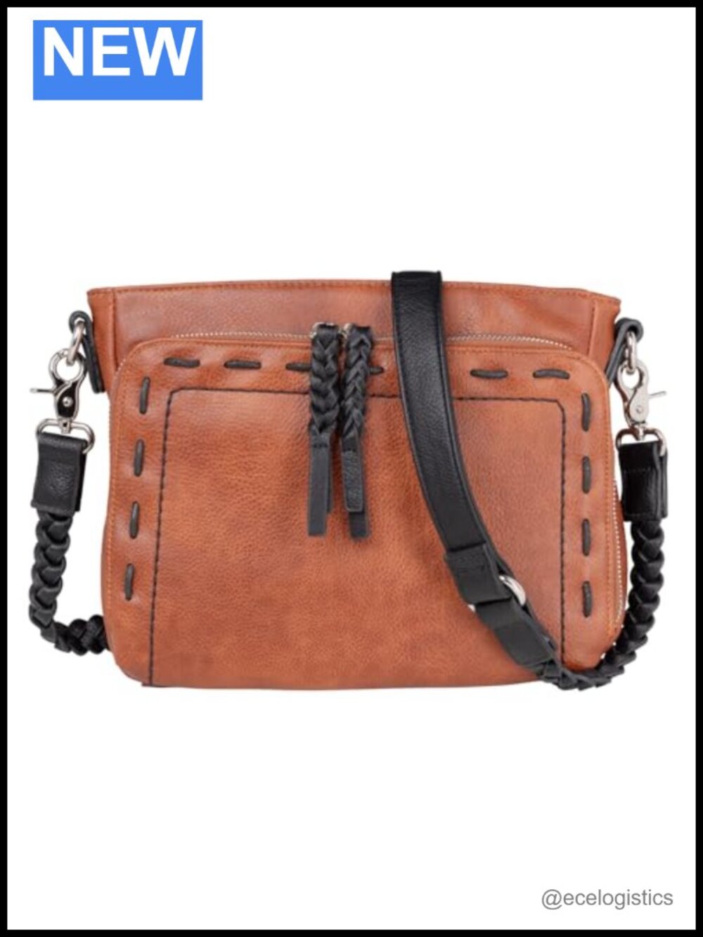 RFID Conceal Carry Crossbody Purse Faux Leather Locking EDC